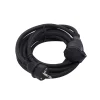 Prolongateur HO7RN-F 3 x 1,5mm² - 5m - noir - Chacon