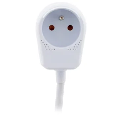 Prolongateur HO5VV-F 3m avec prise gigogne - Blanc - Zenitech
