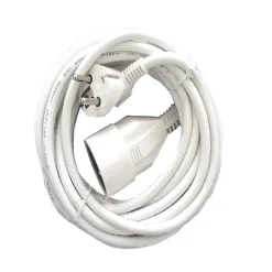 Prolongateur HO5VVF 3x1,5mm²- 5m - blanc - Chacon