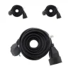 3 prolongateurs 16A 2P+T Noir 5m Zenitech