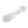 Prolongateur textile fiche plate 3m - blanc - Chacon