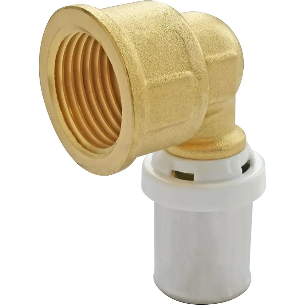 Raccord coudé à sertir pour tube Multicouche Ø20 - coude femelle 15/21 (1/2")