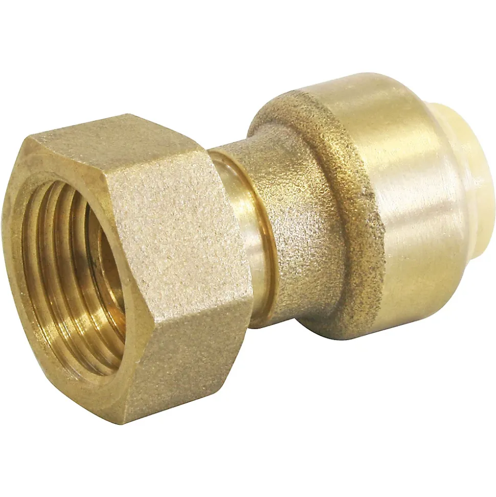 Raccord écrou tournant à clipser pour tube cuivre Ø14 - Femelle 15/21 (1/2")
