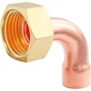 Raccord cuivre coudé à souder sur tube cuivre Ø16 - sortie écrou tournant femelle 20/27 (3/4"), lot de 2