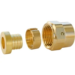 Raccord droit à compression pour tube PER Ø20 - droit écrou tournant 20/27 (3/4")