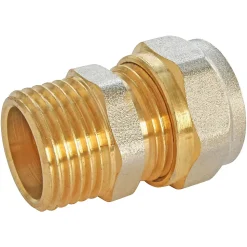 Raccord droit à compression pour tube Multicouche Ø16 - droit mâle 15/21 (1/2")