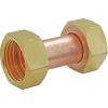 Raccord droit 2 écrous tournants Femelle 20/27 (3/4") - Femelle 20/27 (3/4") - douille cuivre