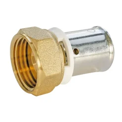 Raccord droit à sertir pour tube PER Ø12 - droit ecrou tournant 15/21 (1/2")