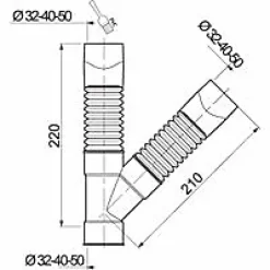 Raccord d'évacuation souple PVC Y Wirquin ø32 mm à coller
