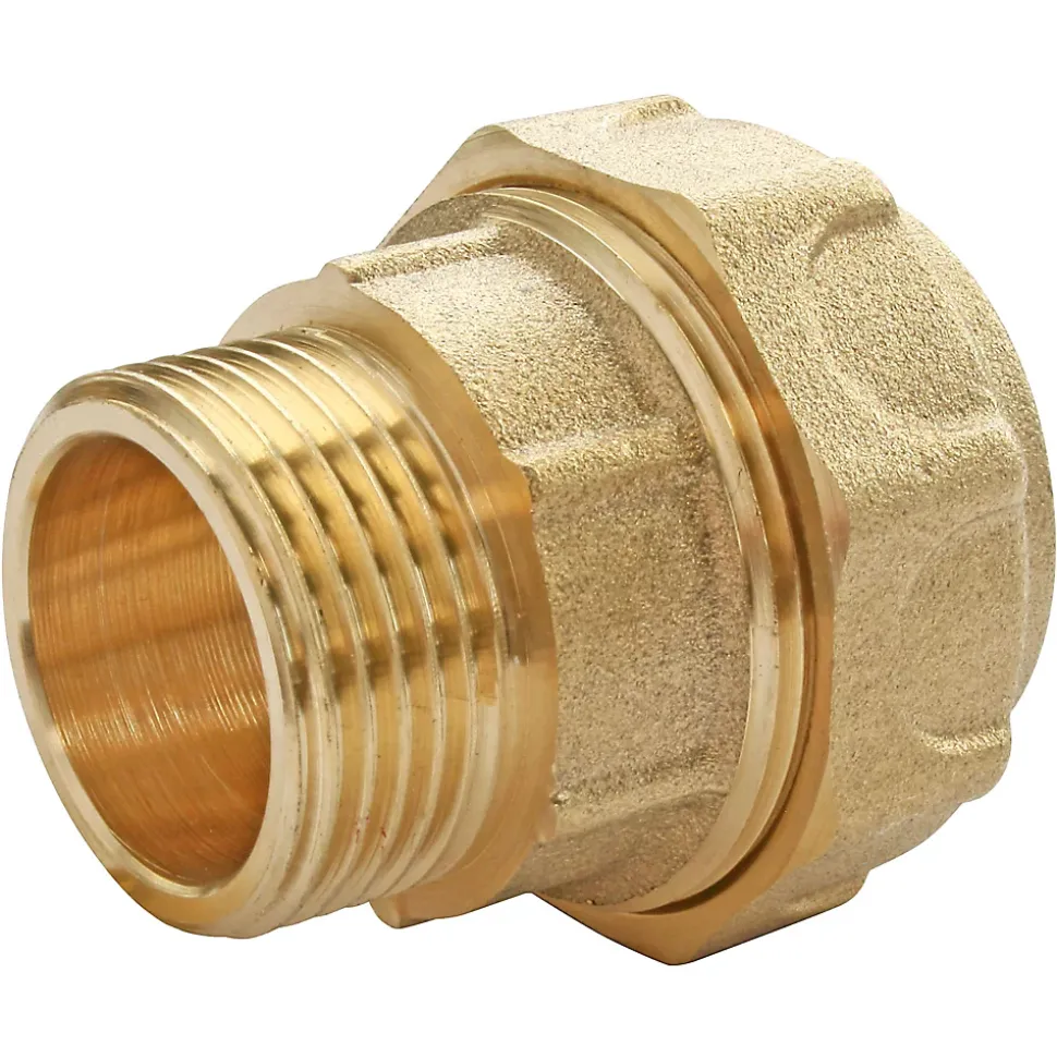 Raccord laiton droit pour PE Ø32 - Mâle 26/34 (1")