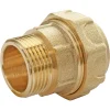 Raccord laiton droit pour PE Ø20 - Mâle 15/21 (1/2")
