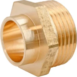 Raccord laiton droit à souder sur tube cuivre Ø12 - sortie mâle 12/17 (3/8"), lot de 2