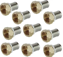 Raccord PER à sertir DN 16 1/2'' avec écrou tournant Somatherm for you 10 pièces
