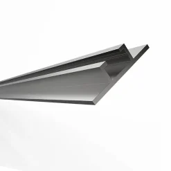 Rail de renfort 40mm x 10mm alu pour fixation d'enseignes, finition brut, lg 1000mm