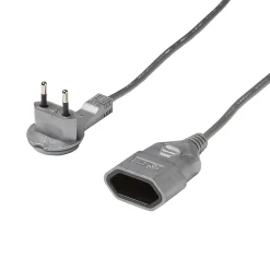 Rallonge intérieur H03VVH2-F Diall 2 x 0.75mm² 3m prise métal