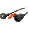 Rallonge IP44 5m + clip fixation orange Zenitech