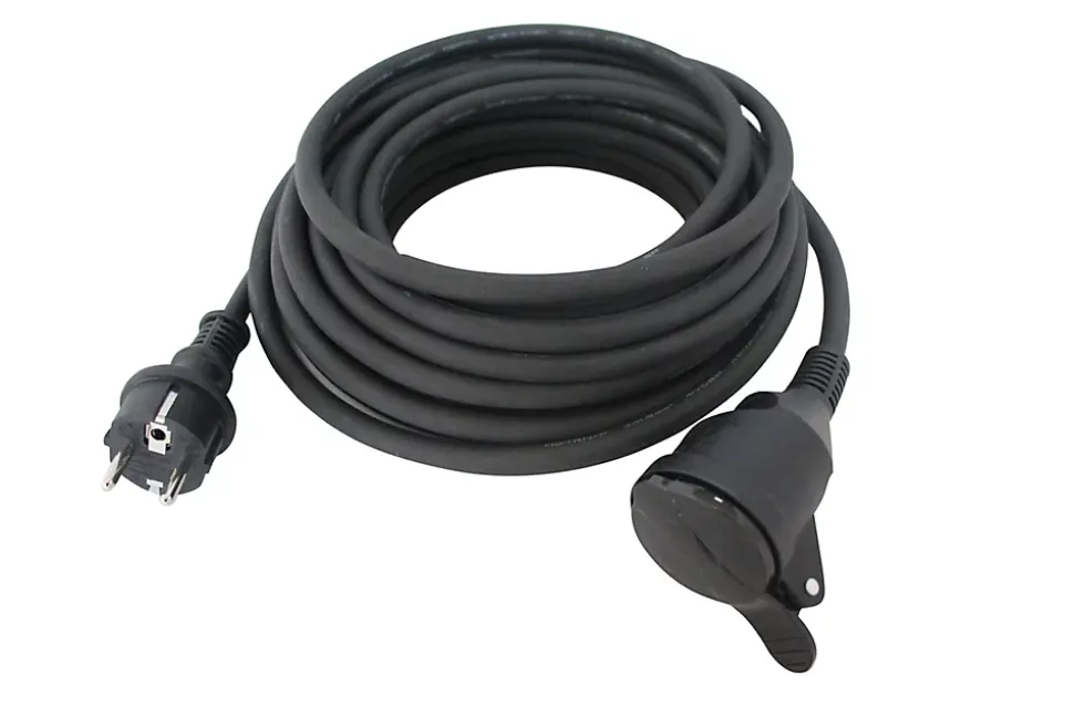 Rallonge électrique Diall H07RNF 3G1 5mm² avec clapet 20m noir