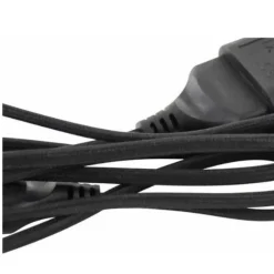 Rallonge électrique textile 1.5m - Noir - Chacon