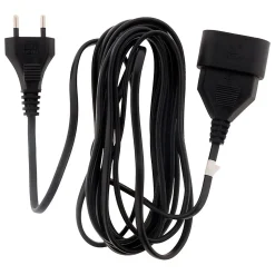 Rallonge 5m - HO3VVH2F 2x0,75mm² 6A - noir - Zenitech
