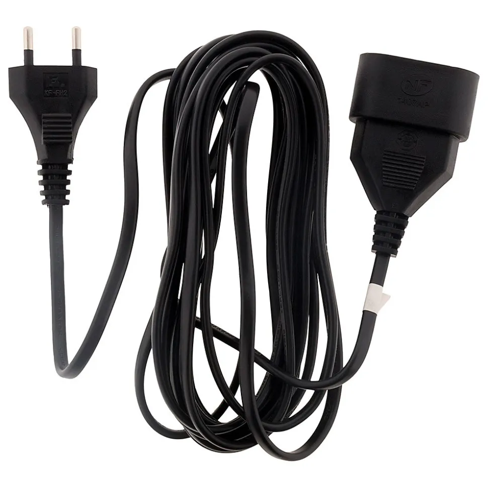 Rallonge 2m - HO3VVH2F 2x0,75mm² 6A - noir - Zenitech
