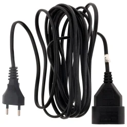Rallonge 2m - HO3VVH2F 2x0,75mm² 6A - noir - Zenitech