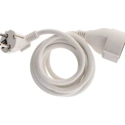 Rallonge Schuko HO5VV-F 3G1,5mm² 2m - blanc - Zenitech