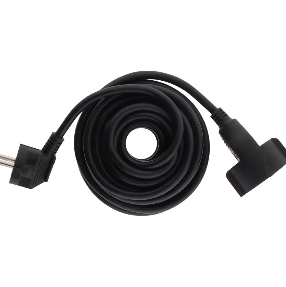 Rallonge Schuko HO5VV-F 3G1,5mm² 5m - noir - Zenitech