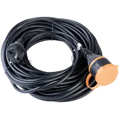 Rallonge étanche 10m clip de fixation orange Zenitech