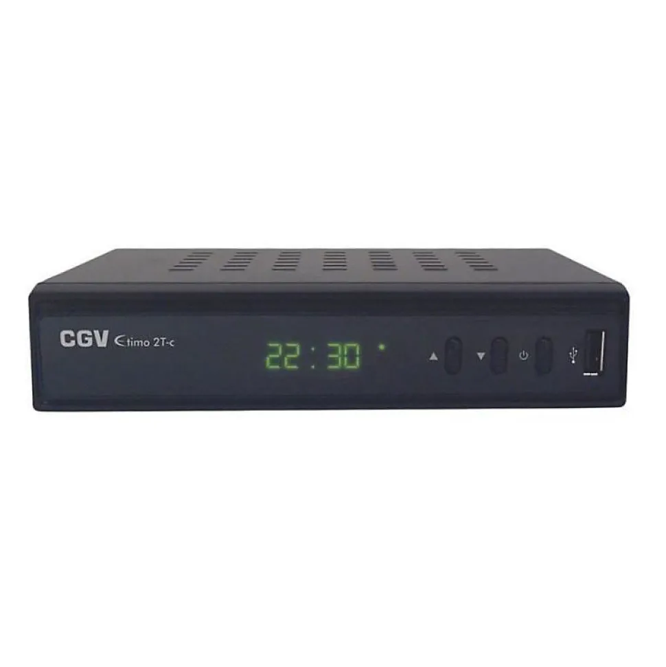 Récepteur TNT HD CGV ETIMO 2TC double tuner HDMI 1080p USB Ethernet Noir