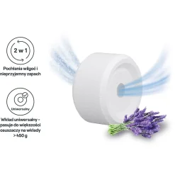 Recharge pour absorbeur d'humidité GoodHome 2 galets lavande 20m² 450g