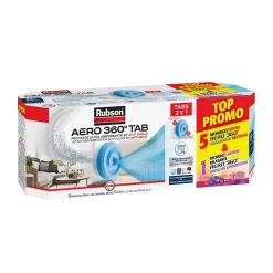 5 recharges neutre pour absorbeur d'humidité Aéro 360° Rubson 20m² + 1 recharge lavande