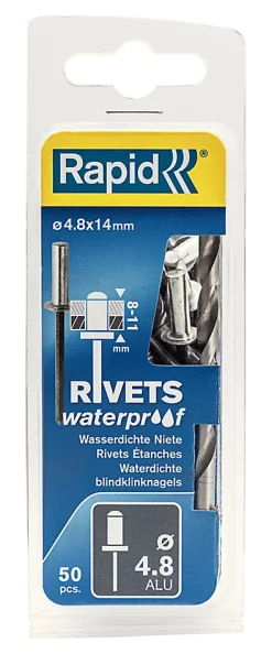 Rivets étanches Rapid Ø4.8x14mm aluminium
