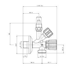 Robinet Combiné Avec Écrou Conique Pour Machine À Laver