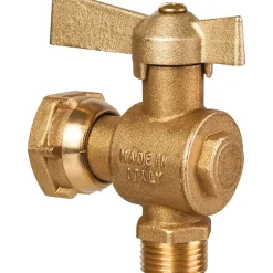 Robinet d'arrêt équerre à boisseau sphérique - M 3/4' - F 3/4' - Avant et après compteur d'eau - Ravani