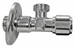 Robinet d'arrêt équerre sous-lavabo long, Mâle 15/21 - Mâle 12/17 Somatherm for you