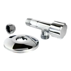 Robinet d'arrêt équerre sous-lavabo long, Mâle 15/21 - Tube cuivre Ø10 mm Somatherm for you