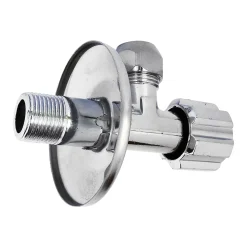 Robinet d'arrêt équerre sous-lavabo long, Mâle 15/21 - Tube cuivre Ø10 mm Somatherm for you
