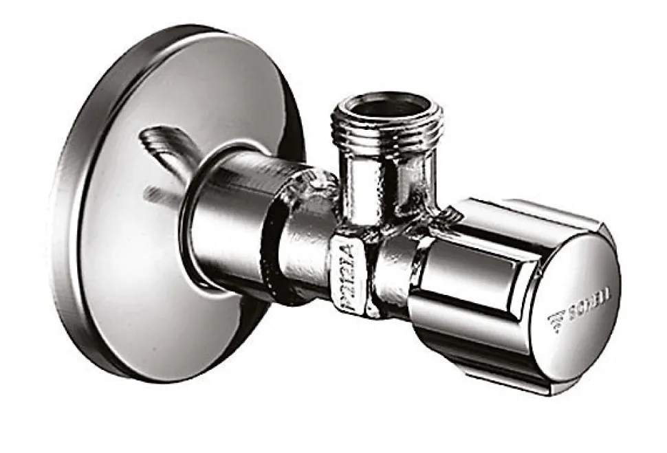 Robinet d'arrêt sous lavabo Arrivée Mâle 15/21 - Sortie Mâle 12/17 Schell