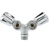 Robinet double de machine à laver laiton chromé - GARIS - B01-RMLDB