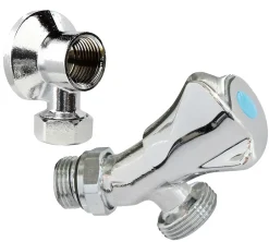 Robinet orientable à sortie inclinée pour machine à laver, Entrée Mâle 1/2" - Sortie Mâle 3/4" Somatherm for you