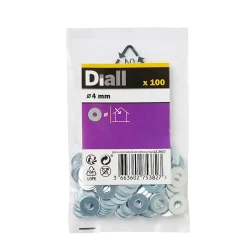 Rondelle plate large en acier zingué ø4 mm - 100 pièces
