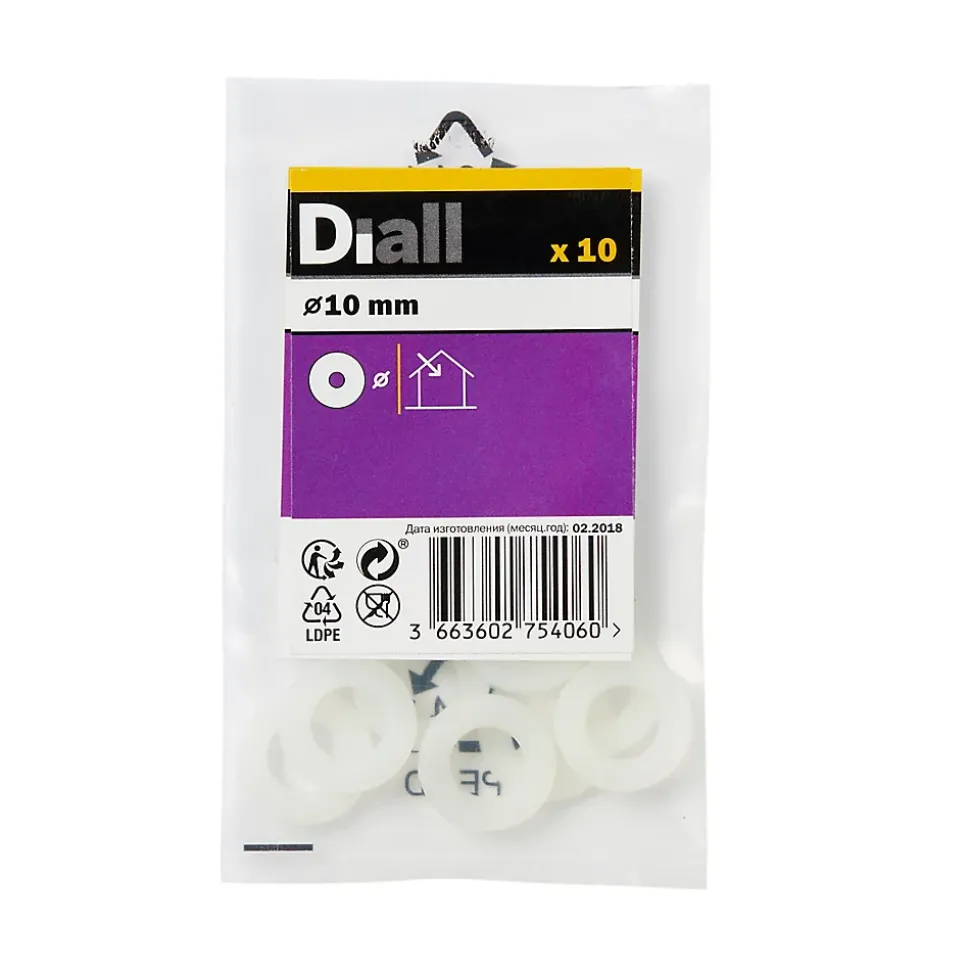 Rondelles en nylon ø 10mm - 10 pièces