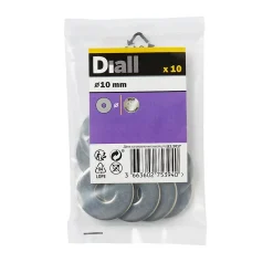 Rondelles plates larges en inox ø 10mm - 10 pièces