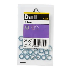 Rondelles plates étroites en acier au carbone ø 6mm - 20 pièces