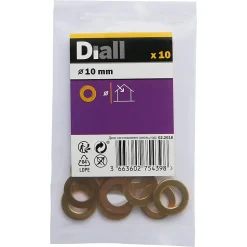 Rondelles plates étroites en laiton ø 10mm - 10 pièces
