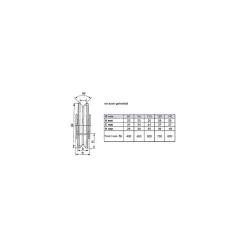 Roue pour portail coulissant monture à support intérieur 2 roulements gorge V - IBFM Argent 14 700