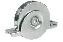 Roue pour portail coulissant monture à support intérieur 2 roulements gorge V - IBFM Argent 14 700