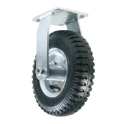Roulette fixe gonflable diam 22 cm - max120 kg, platine 10x11,4 cm roue caoutchouc et aciers