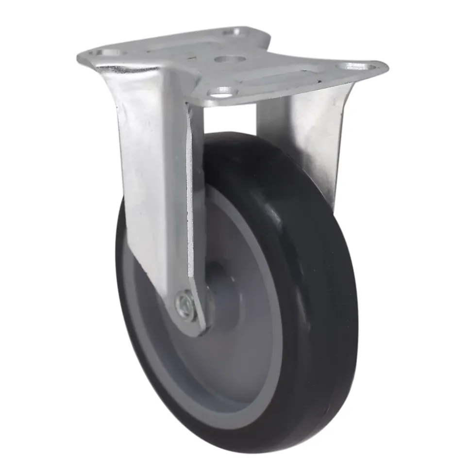 Roulette fixe à platine fixe ø 10 cm, charge max 70 kg