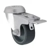 Roulette pivotante grise ø5 cm avec freins, charge max 40 kg